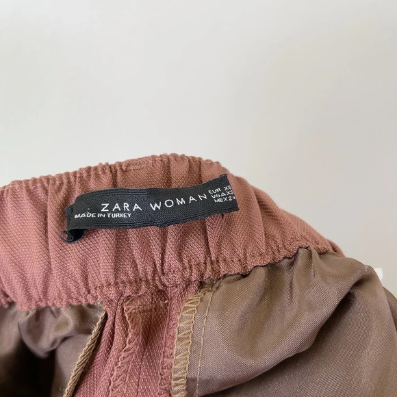 Zara Tapered Pleated Brown Trouser - Picture 6 of 10